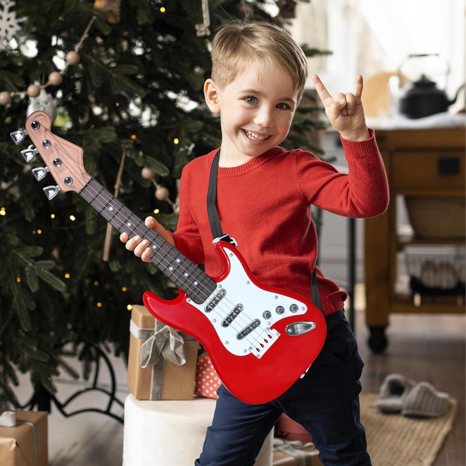 Kids Electric Guitar Toy - 4-S - مراجعة Musical Instrument Project وسعره