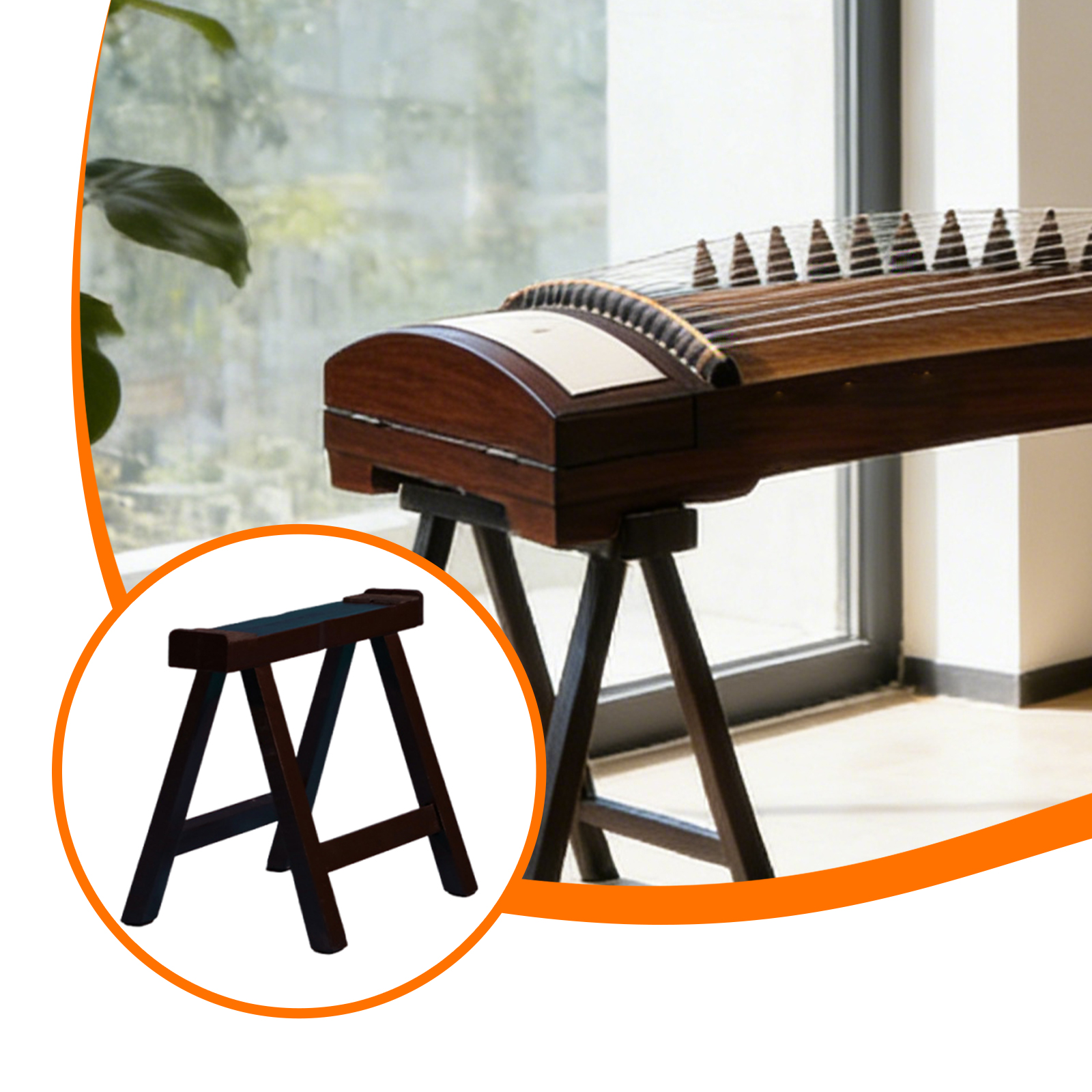 Wooden Guzheng Stand Holder Po - مراجعة Musical Instrument Guzheng وسعره