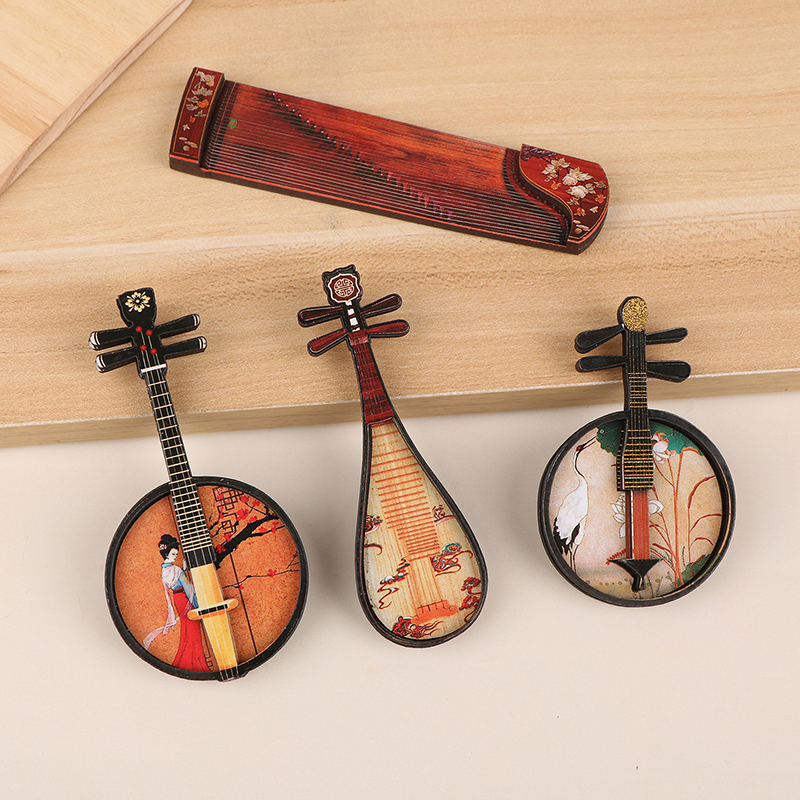 1/12 Dollhouse Pipa Guzheng Gu - مراجعة Musical Instrument Guzheng وسعره