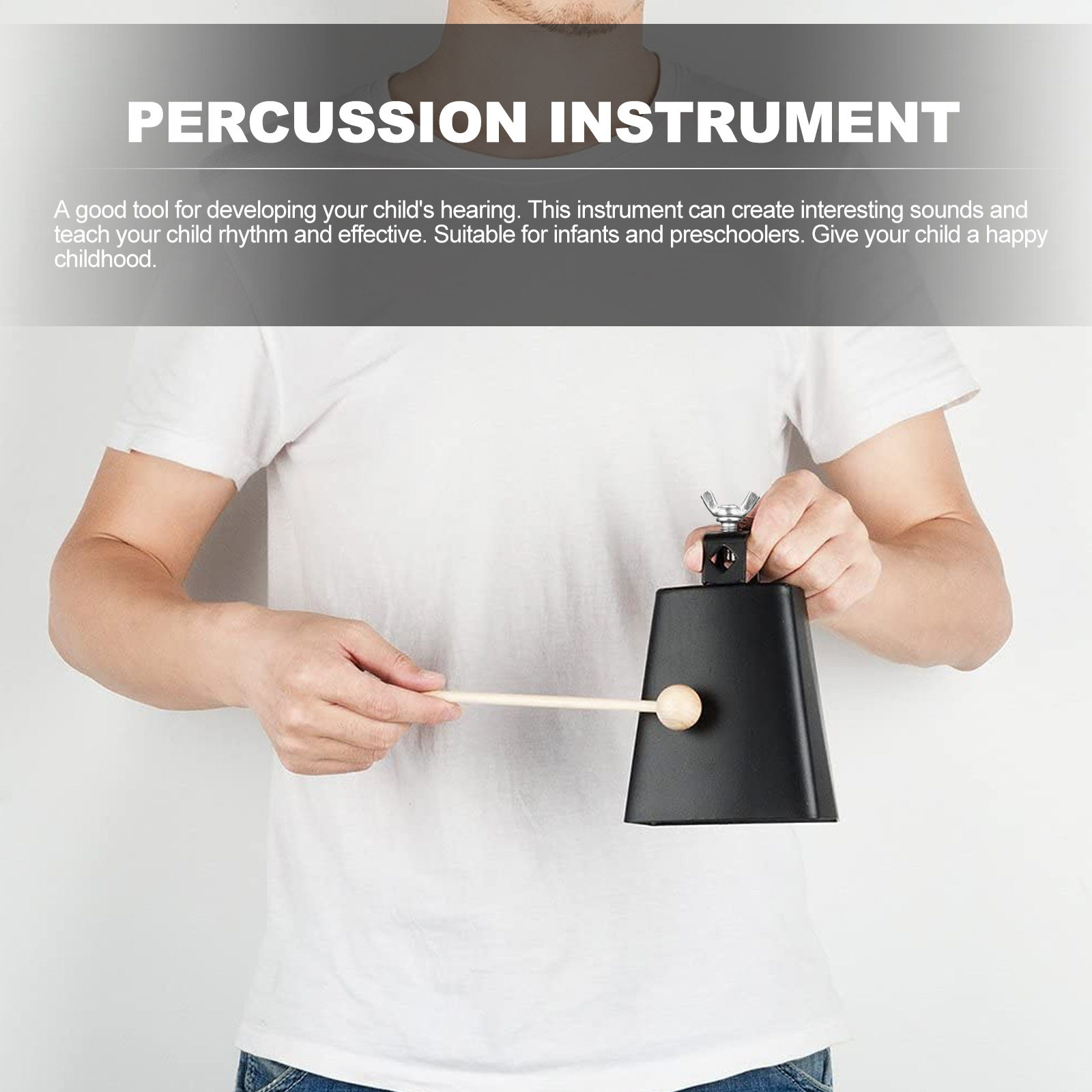 Metal Cow Bell Percussion Inst - مراجعة Musical Instrument For Toddlers وسعره