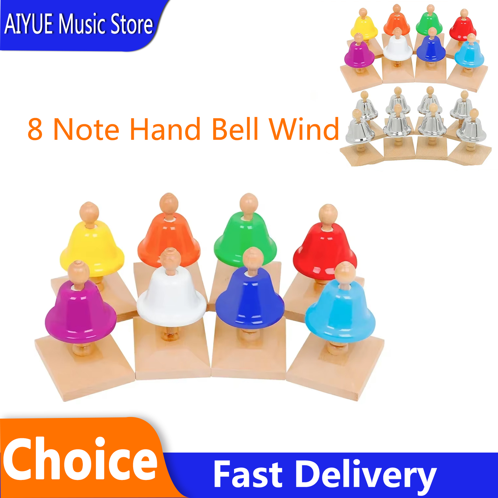 8 Note Hand Bell Wind Desk Mus - مراجعة Musical Instrument Mallet وسعره