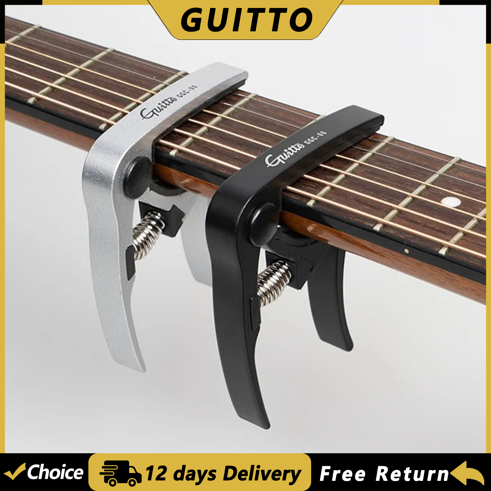 GUITTO GGC-06 Aluminum Alloy G - مراجعة Musical Instrument In English وسعره