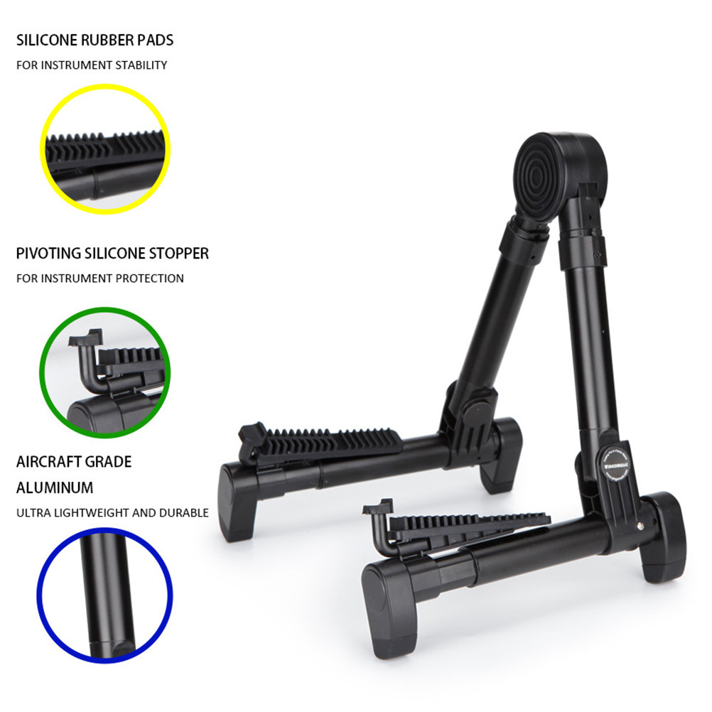 Black Foldable Guitar Stand Ho - مراجعة Musical Instrument Banjo وسعره