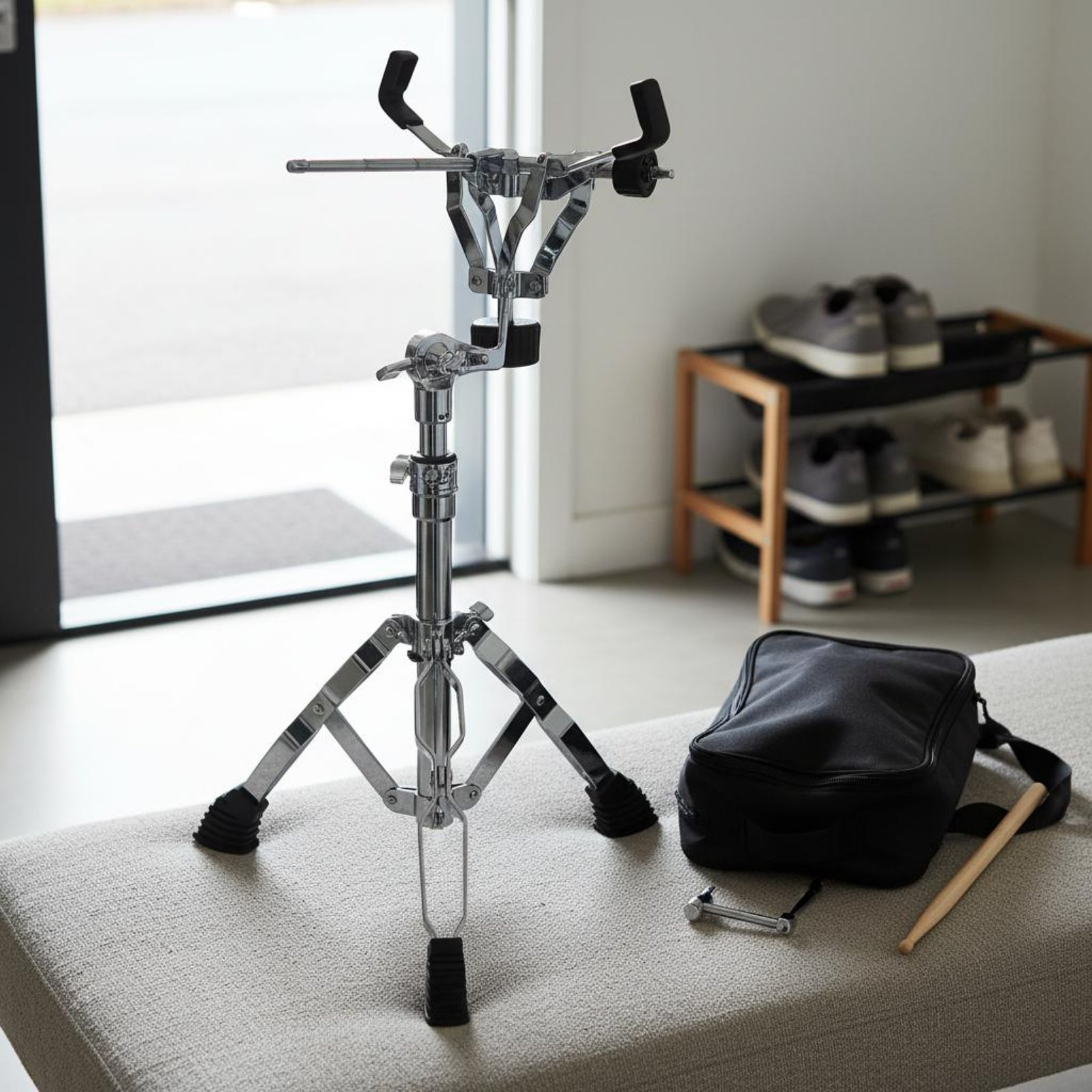 Snare Drum Stand Foldable Prac - مراجعة Musical Instrument Drum وسعره